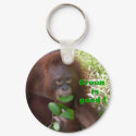Green is Good primate fan keychain by Rebecca_Reeder Green is Good primate fan keychain