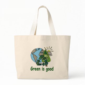 Green is Good Tote Bag bag