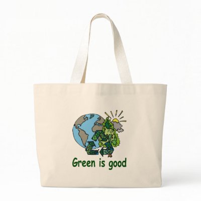 Green is Good Tote Bag by bethieralph
