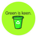 Green is keen. stickers by whupsadaisy Green is keen. stickers