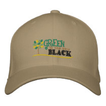 Green Is New Black embroidered hats by Embroidery4U Green Is New Black embroidered hats