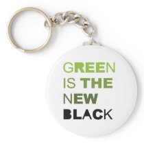GREEN IS THE NEW BLACK SOLID keychains