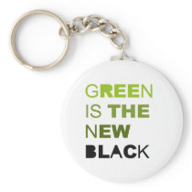 Green is the new black solid key chains