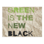 GREEN IS THE NEW BLACK SOLID postcards