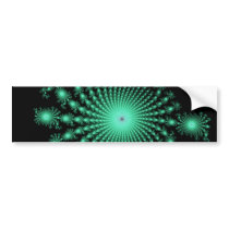 Green Islands fractal design Bumper Stickers