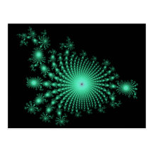 Green Islands fractal design Postcards