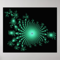 Green Islands fractal design posters