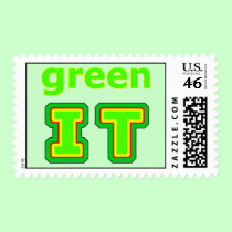 green IT The MUSEUM gibsphotoart postage