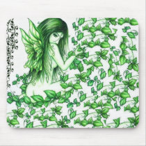 Green ivy fairy mouse pad! mousepads by zazzlefairy2b Green ivy fairy mouse pad! mousepads