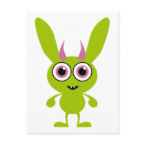 Green Jackalope postcards by QueenHare Green Jackalope postcards
