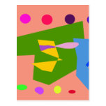 Green Jacket Salmon Pink Post Cards