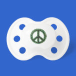 Green Jagged Peace Pacifier pacifiers