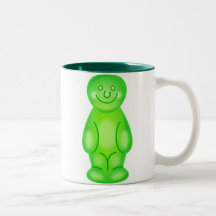 Green Jelly Baby Coffee Mugs