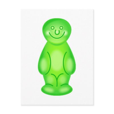 Green Baby Gifts on Cute Illustration Of A Green Flavoured Jelly Baby With A Happy Smiling