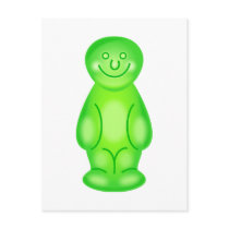 Green Jelly Baby Post Card