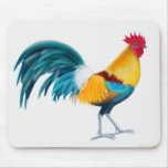 Green Junglefowl Rooster Mousepad