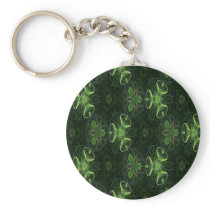 Green Kaleidoscope 1 Keychains