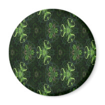 Green Kaleidoscope 1 Refrigerator Magnet