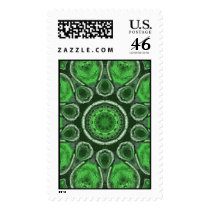 Green Kaleidoscope postage
