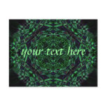 Green kaleidoscope post cards
