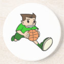 green kid basketball player