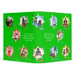 Green kids binder with Professionals as Cartoons