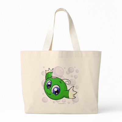 Green Kiko swishing through Kiko Lake Bag by neopets