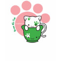 Green Kit-Tea Ladies Shirt (more styles) by pandapad Green Kit-Tea Ladies Shirt (more styles)