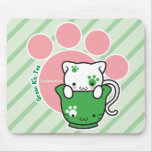Green Kit-Tea mousepad