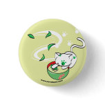 Green Kit-Tea Play Time Button (more styles) buttons