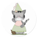 Green Kitty Princess sticker