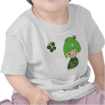 Green Kokeshi Triplet Baby Tee t-shirts