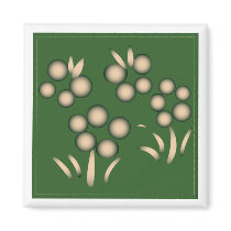 Green Kokeshi Triplet Kimono Design Magnet magnets