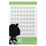 Green Kokeshi Triplet Stationary Stationery Design