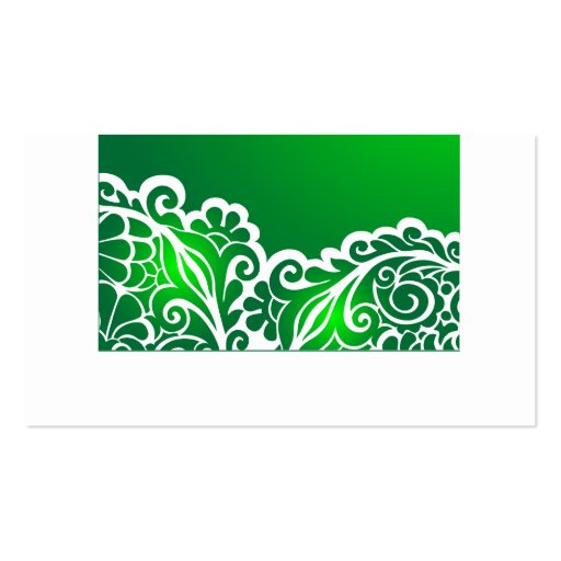 green lace_3 business card template (back side)