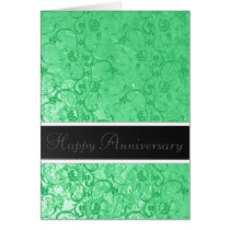 Green Lace Anniversary Cards