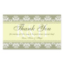 Green lace border thank you out of town gift bag sticker