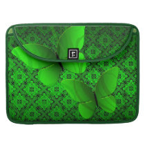 Green Lace Butterfly Dreams 15' Macbook Sleeve MacBook Pro Sleeve