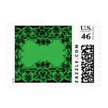 Green Lace Postage Stamp stamps