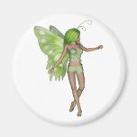 Green Lady Fairy 5 - 3D Fantasy Art - Fridge Magnet