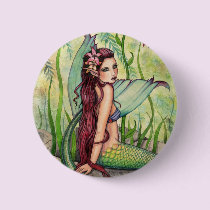 Green Lagoon Mermaid Button, Pin by Molly Harrison