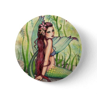 Green Lagoon Mermaid Button, Pin by Molly Harrison by robmolily