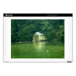 green lake with boat house skins for laptops
