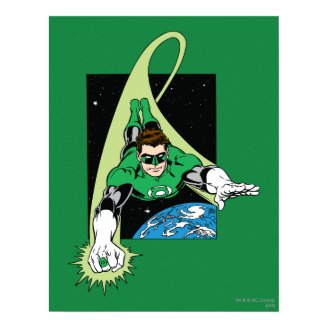 Green Lantern and Earth Poster