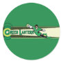 Green Lantern and Logo Round Sticker
