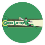 Green Lantern and Logo Round Sticker