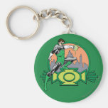Green Lantern City Background and Logo Keychains
