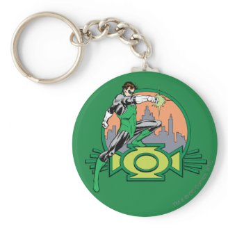 Green Lantern City Background and Logo Keychains