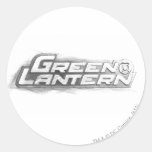 Green Lantern Drawing Round Stickers