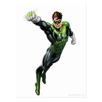 Green Lantern - Fully Rendered,  Arm out Post Card